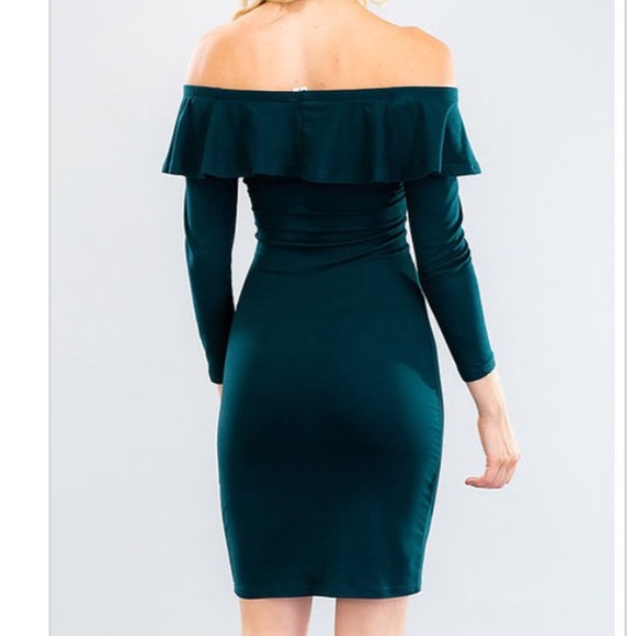 Long Sleeve Off Shoulder Sexy  Dress - Picture 3 of 3